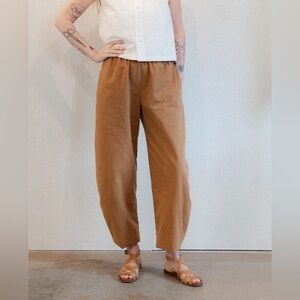 UMA Barrel Trousers with Pockets – Honey (Moss Grey)